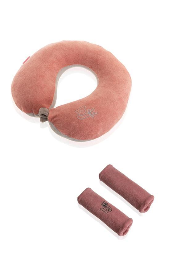 Babyjem Bebek Boyun Koruyucu Emniyet Kemeri + Yastık Oto Güvenlik Seti Pembe - Image 1