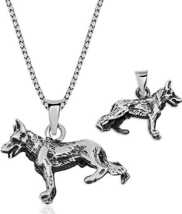 ​925 Ayar Gümüş Bozkurt Erkek Kolye - Image 1