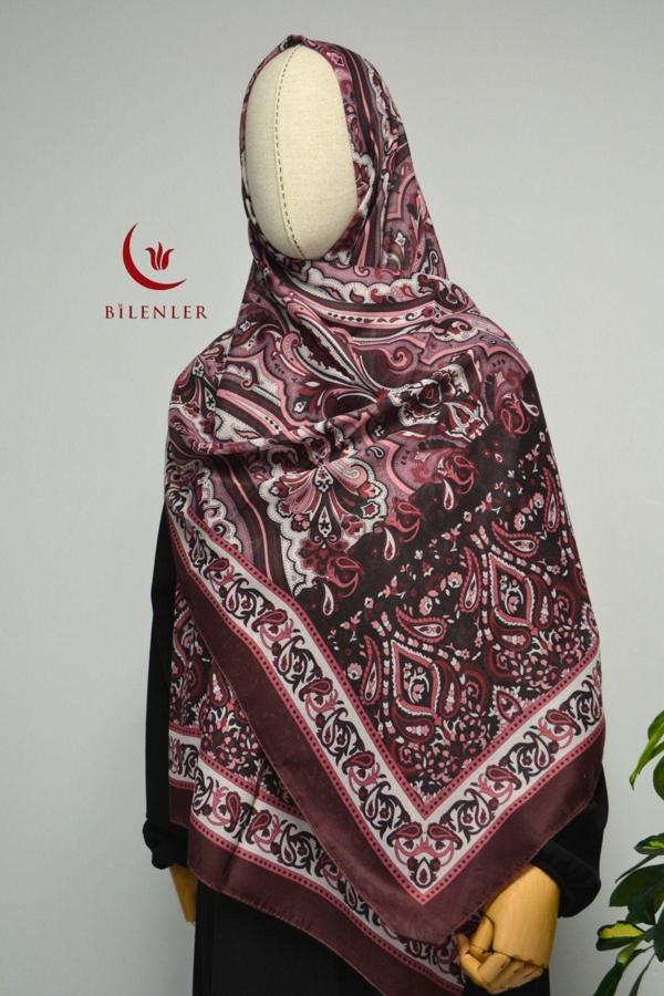 Etnik Desenli Pamuklu Şal – 70x190 cm - Image 1