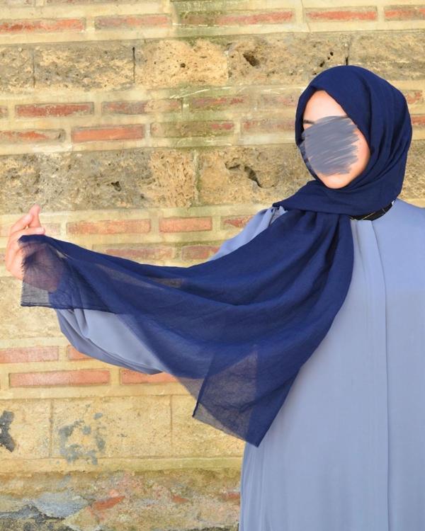 Konfor Bambu Şal Lacivert– Tok Duruşlu, Kaymaz - Image 1