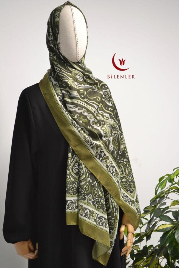 Etnik Desenli Pamuklu Şal – 70x190 cm - Image 1