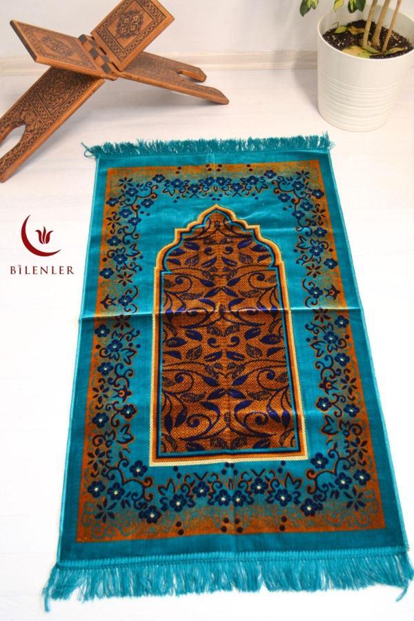 Kadife Seccade - 70x110 cm - Kalın ve Yumuşak Doku - Şık,Konforlu Seccade - Image 1