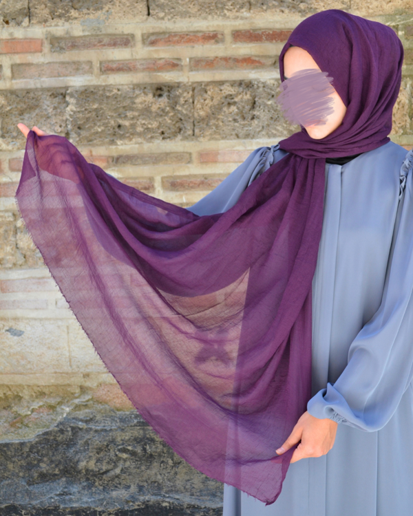 Konfor Bambu Şal Mor– Tok Duruşlu, Kaymaz - Image 1