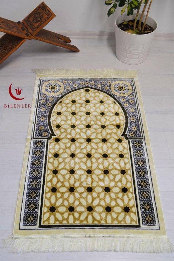 Lüks Kadife Seccade - 70x110 cm - Şık, Kalın Yumuşak Doku - Konforlu Seccade - Image 1