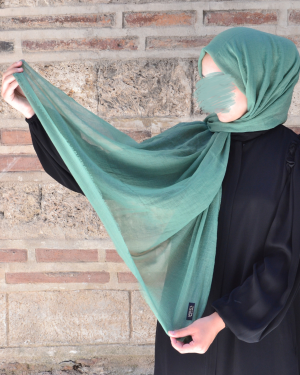 Konfor Bambu Şal Yeşil Tok Duruşlu, Kaymaz - Image 1