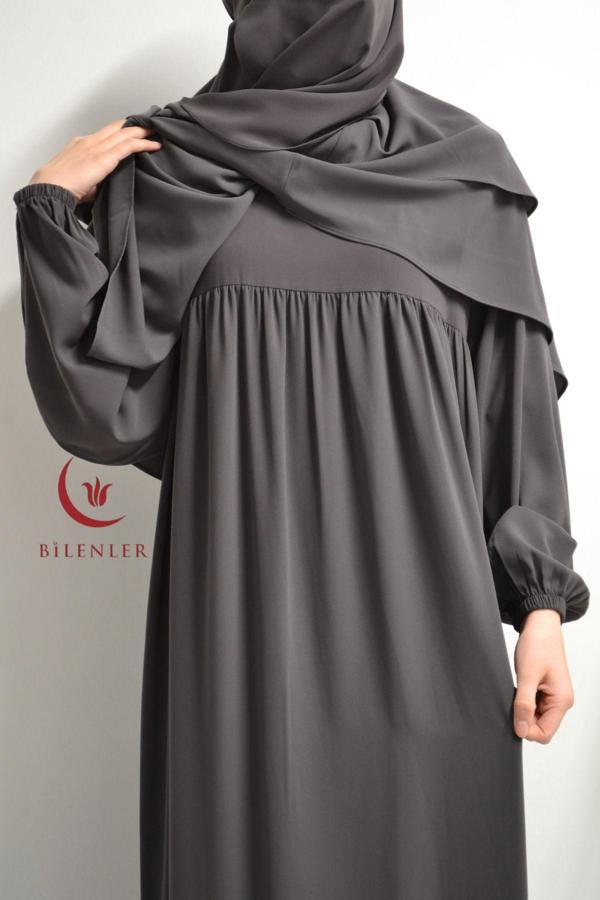 Medine İpeği Elbise-Sufle ve Peçe Takım Üç Parça Set - Image 1