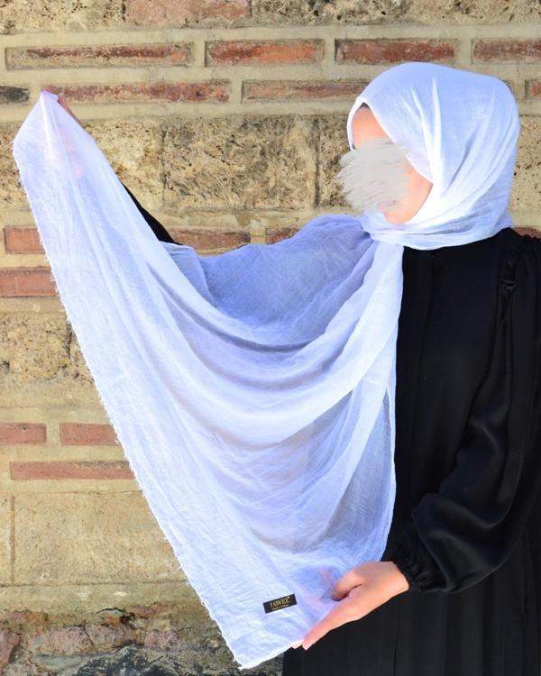 Konfor Bambu Şal Beyaz – Tok Duruşlu, Kaymaz - Image 1