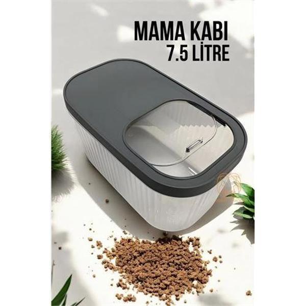 Turk Kedi ve Köpek Mama Saklama Kabı Sürgülü Kapaklı 7.5 Litre - Image 1