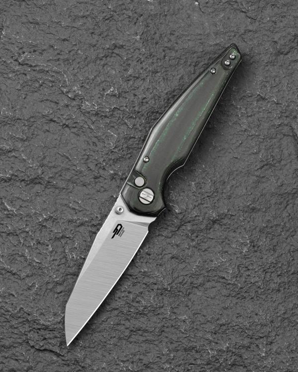 BESTECH SNAKEBIRD BG58A Yeşil Mikarta Sap 14C28N Çelik Çakı - Image 1