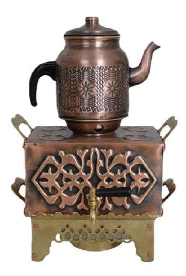 Anka Masaüstü Jelli Çay Sunum Bakır 1 + 3 Lt - Image 1