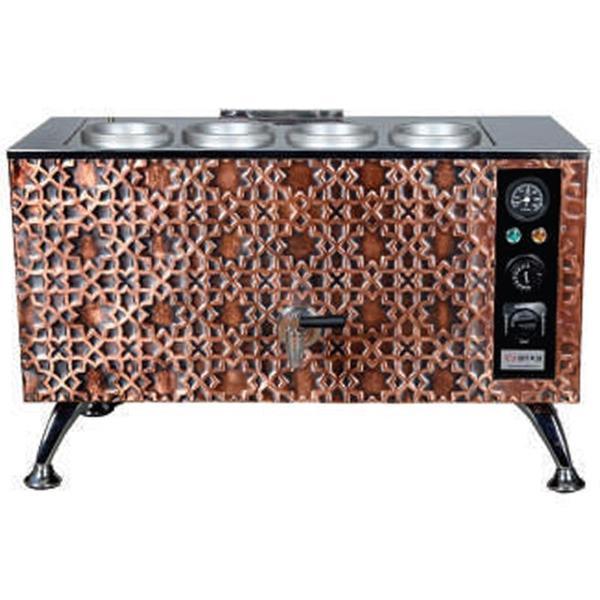 Anka Pro Elektrikli Full Otomatik Çay Kazanı 4 Demlikli 40 Litre Bakır - Image 1