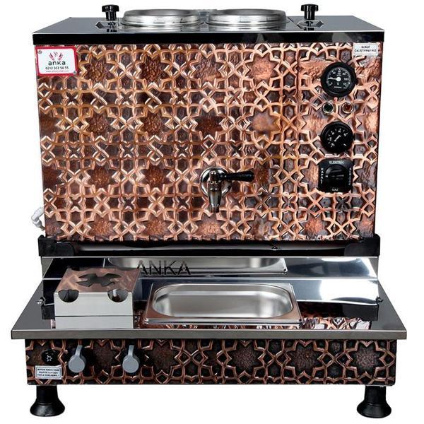  Anka Pro Plus Otomatik Çay Kazanı, 2 Demlikli, 20 Litre, Bakır, Elektrikli,Tüplü - Image 1