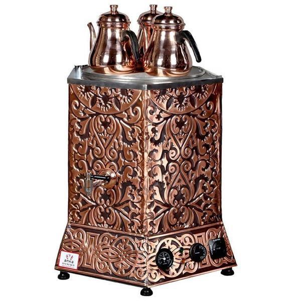 Anka Pro Max Elektrikli Çay Makinası 2 Demlikli 25 Litre Bakır - Image 1