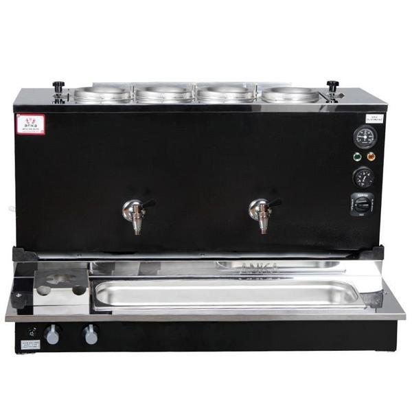Anka Pro Plus Otomatik Çay Kazanı 4 Demlikli 40 Litre Siyah Tüp+Elektrik - Image 1