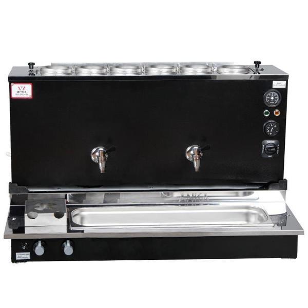 Anka Pro Plus Otomatik Çay Kazanı 6 Demlikli 60 Litre Siyah Elektrik+Doğalgaz - Image 1