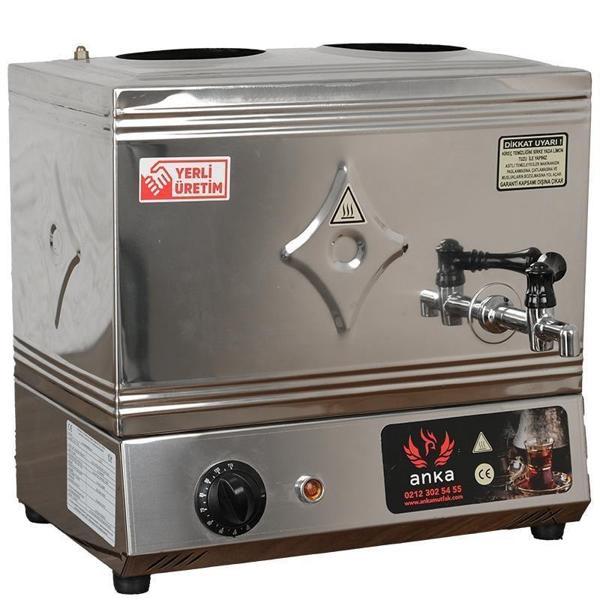 Anka Paslanmaz Eko Elektrikli Çay Kazanı 3 Demlikli 34 Litre - Image 1