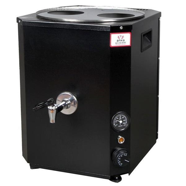 Anka Yeni Nesil Çay Makinası 2 Demlikli 25 Litre Siyah - Image 1