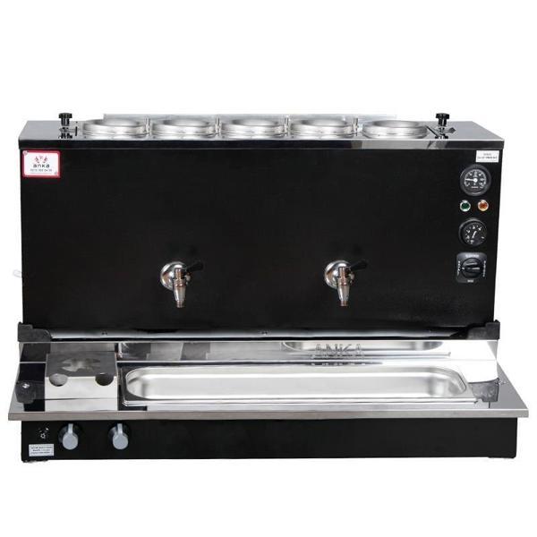 Anka Pro Plus Otomatik Çay Kazanı, 5 Demlikli, 50 Litre, Siyah, Elektrik+Doğalgaz - Image 1