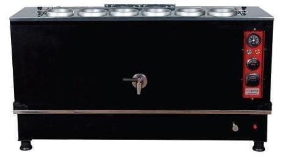 Anka Pro Kompakt Full Otomatik Çay Makinası 6 Demlikli 60 Litre Siyah Elektrikli Doğalgazlı - Image 1