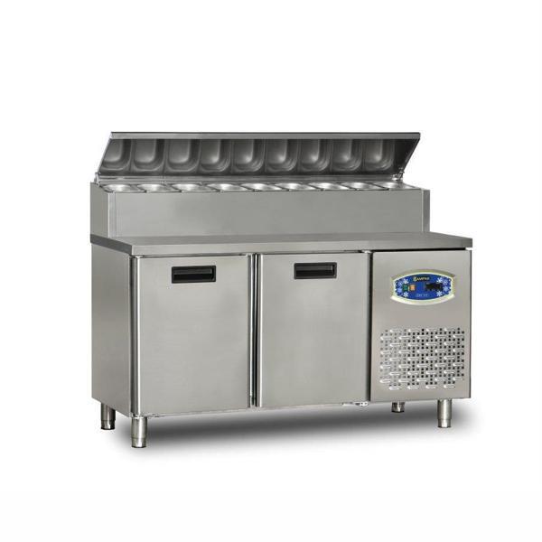 Dampak 2 Kapılı Alçak Monte Pizza Hazırlık Dolabı 320 Litre 150 x 70 x 109 (cm) - Image 1