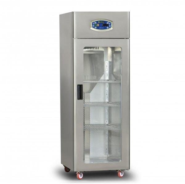 Dampak Tek Cam Kapılı Dik Tip Buzdolabı 600 Litre 304 Çelik - Image 1