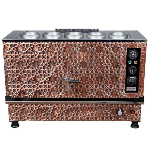 Anka Pro Elektrikli Full Otomatik Çay Kazanı 5 Demlikli 50 Litre Bakır - Image 1