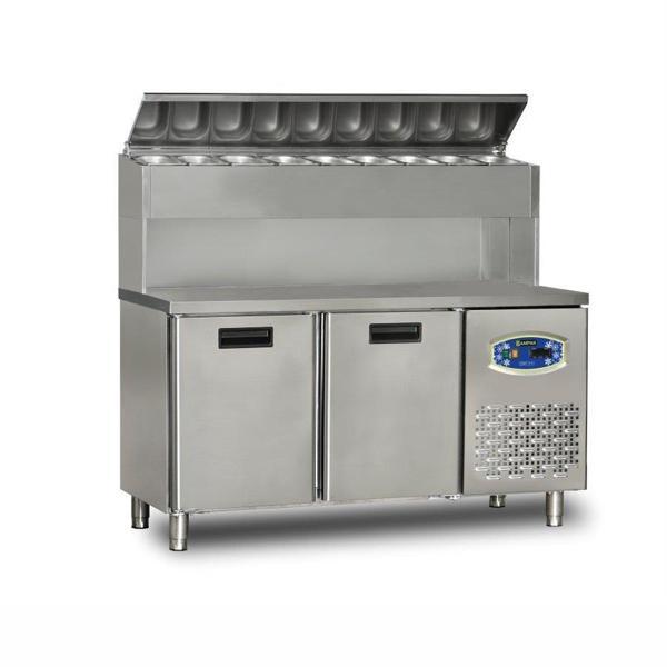 Dampak 2 Kapılı Yüksek Monte Pizza Hazırlık Dolabı 290 litre 150 x 70 x 133 (cm) - Image 1