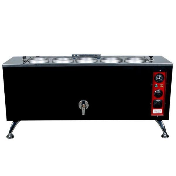 Anka Pro Elektrikli Full Otomatik Çay Kazanı 5 Demlikli 50 Litre Siyah - Image 1