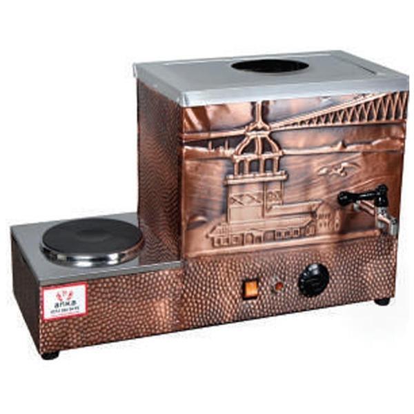 Anka Eko Elektrikli Çay Kazanı 1 Demlikli 14 Litre Pleytli Bakır - Image 1