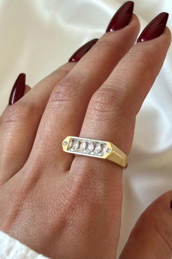 VIP %100 İthal Lumos Tasarım Ayarlanabilir Kararmaz Garantili Kadın Çelik Yüzük - Image 1