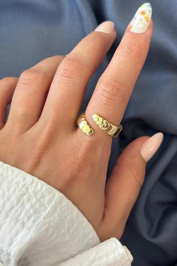 Yeni Sezon Moon Phases Tasarım Ayarlanabilir Kadın Yüzük - Image 1