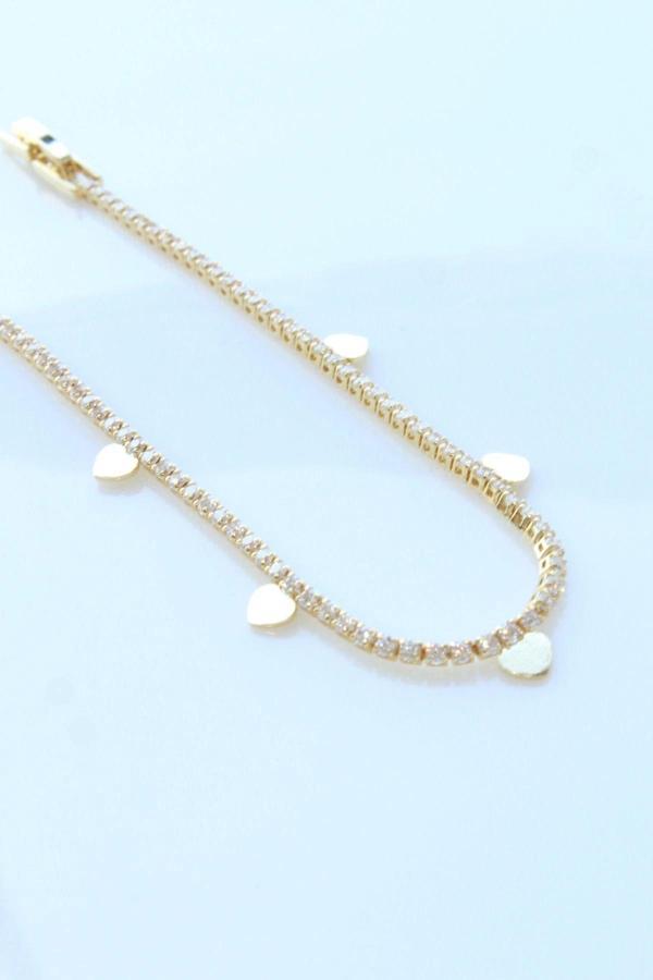 V.İ.P Seri Full Taşlı Su Yolu Çoklu Metal Kalp Renk Atmaz Kararmaz Garantili Kadın Çelik Bileklik - Image 1