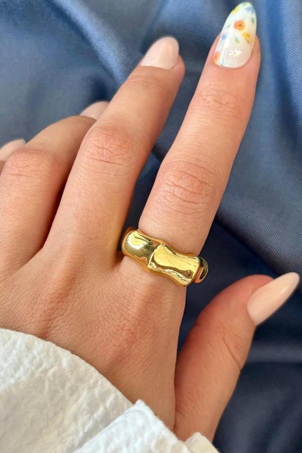 Yeni Sezon Kemik Tasarım Ayarlanabilir Kadın Yüzük - Image 1