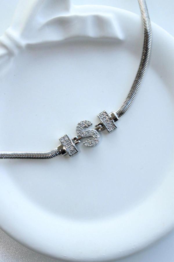 İthal Seri S Harfi Balık Sırtı Zincirli Kadın Çelik Bileklik Kararmaz Renk Atmaz - Image 1