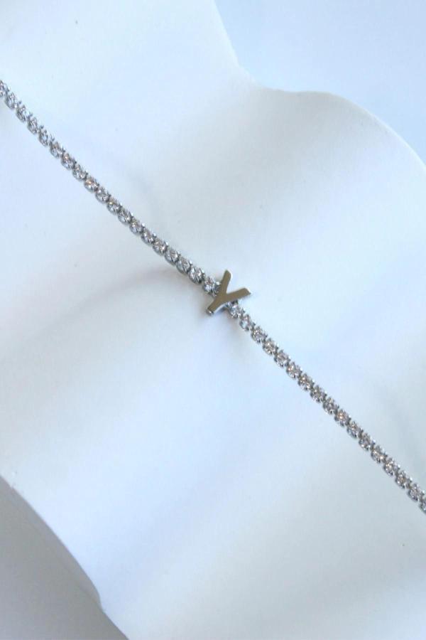 İthal Seri Y Harfi Su Yolu Kadın Çelik Bileklik Kararmaz Renk Atmaz - Image 1