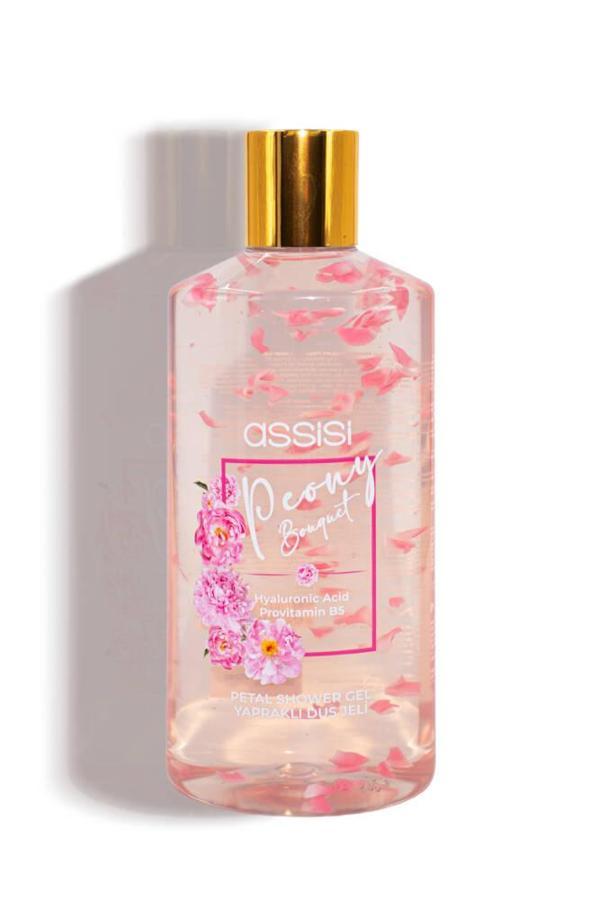 Assisi Peony Bouquet Hyaluronic Acid & Provitamin B5 Nemlendirici Yapraklı Duş Jeli 500 ml - Image 1
