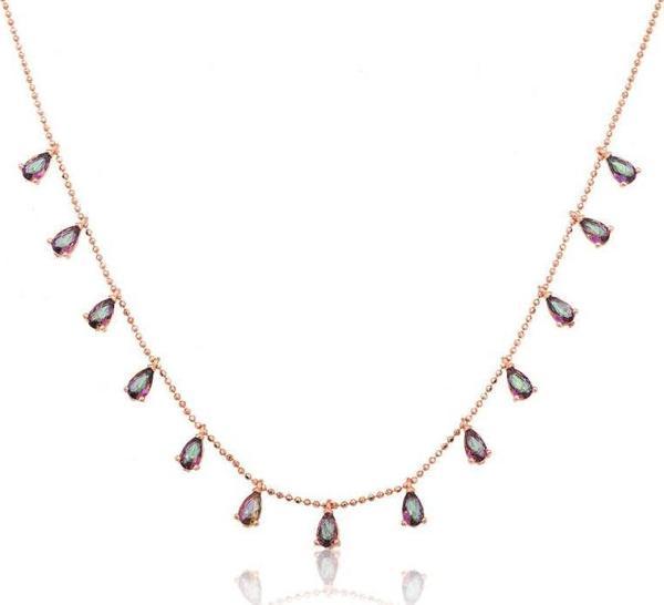 925 Ayar Gümüş Mistik Topaz Şans Kolyesi - Image 1