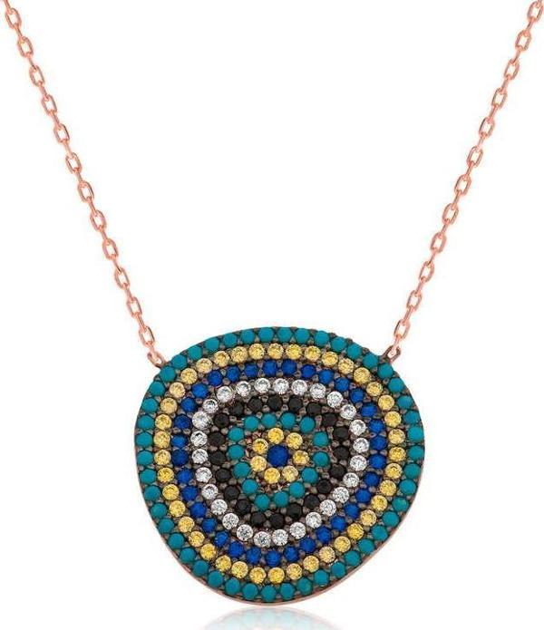 925 Ayar Gümüş Nazar Kadın Gümüş Kolye - Image 1