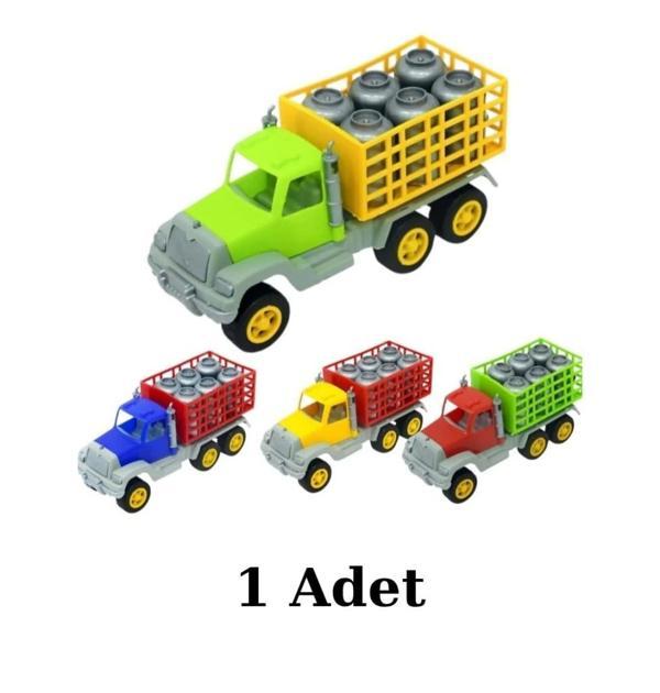 Nostaljik Tüp Kamyonu Tüp Taşıyan Oyuncak Kamyon - Image 1