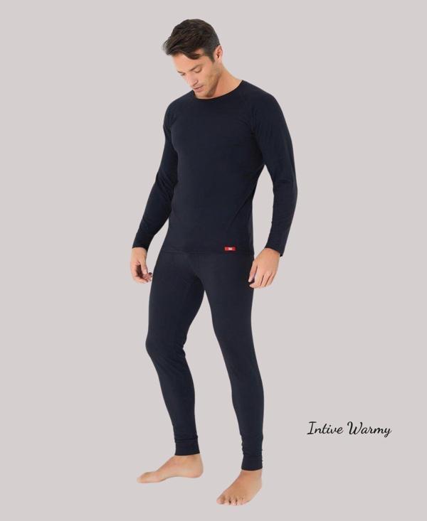 Jiber Erkek Siyah Kışlık Sıcak Tutan Bisiklet Yaka Uzun Kollu Termal Üst- Özel Paketleme-173 - Image 1