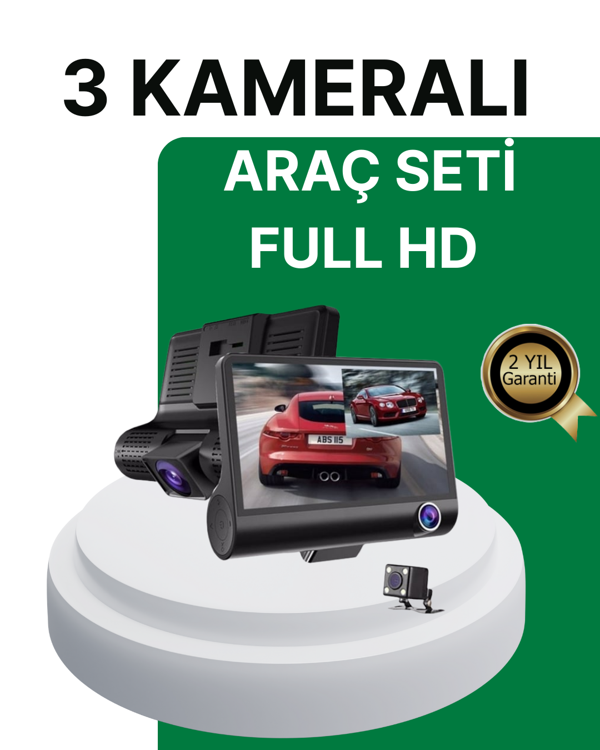 Gece Görüşü Destekli, 1080P Full HD Çözünürlüklü Araç İçi Kamera - Image 1