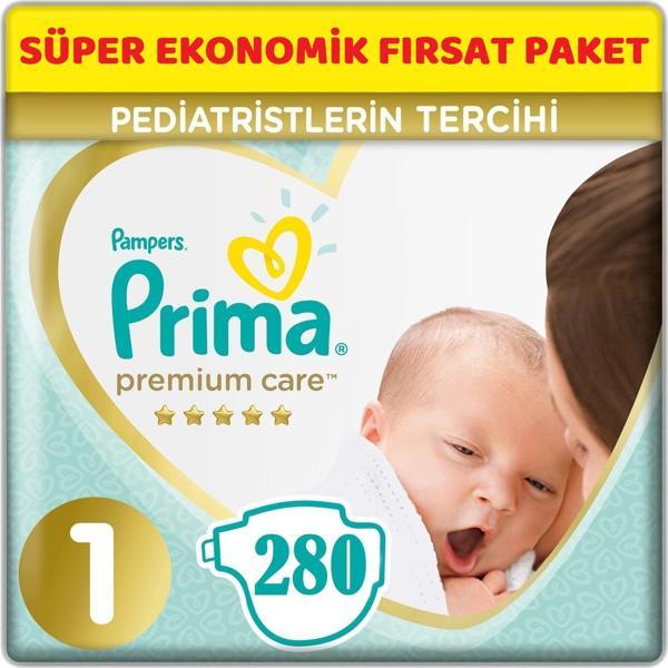 Prima Premium Care Bebek Bezi Beden:1 (2-5Kg) Yeni Doğan 280 Adet Süper Ekonomik Fırsat Pk - Image 1