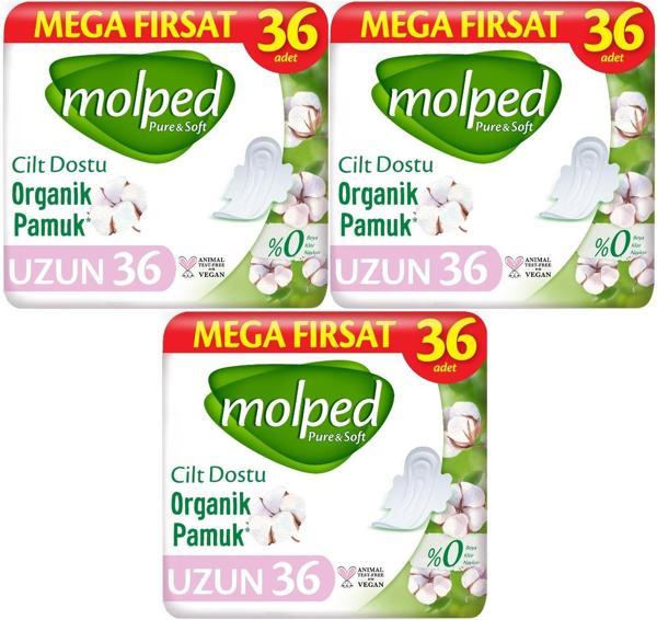 Molped Pure&Soft Hijyenik Ped Uzun 108 (3PK*36) Adet Mega Pk - Image 1