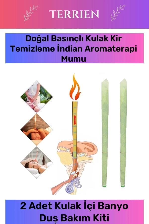 Özel Üretim Doğal Basınçlı Kulak Kir Temizleme İndian Aromaterapi Mumu - 2 Adet - Image 1