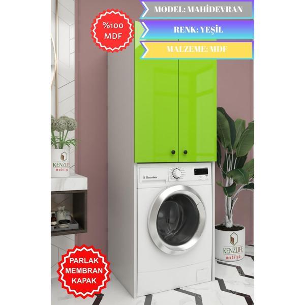 Kenzlife membran çamaşır-kurutma-bulaşık makinesi dolabı mahidevran yşlbyz düz 180*70*60 mebran kapak mdf gövde - Image 1