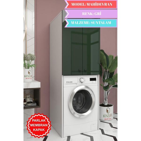 Kenzlife membran çamaşır-kurutma-bulaşık makinesi dolabı mahidevran gribyz düz 180*70*60 mebran kapak suntalam gövde - Image 1