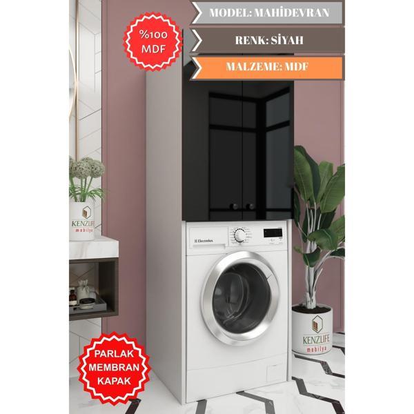 Kenzlife membran çamaşır-kurutma-bulaşık makinesi dolabı mahidevran syhbyz düz 180*70*60 mebran kapak mdf gövde - Image 1