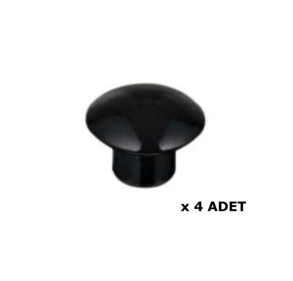 Kenzlife mobilya kulpu düğme kulp siyah plastik dolap kulbu 4 adet kulp - Image 1