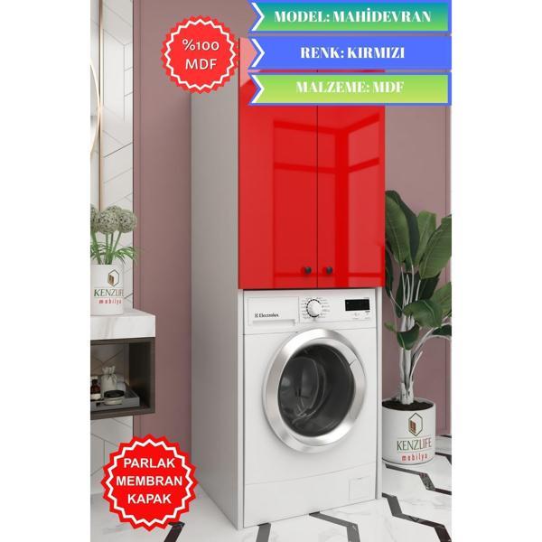 Kenzlife membran çamaşır-kurutma-bulaşık makinesi dolabı mahidevran krmbyz düz 180*70*60 mebran kapak mdf gövde - Image 1