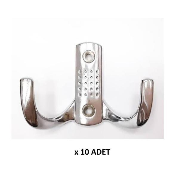 Kenzlife elbise banyo askılığı krom metal  askı askılık 10 adet - Image 1